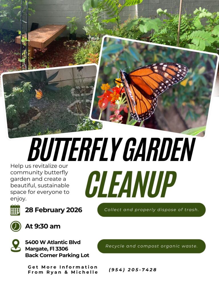 Green and White Modern Urban Garden Cleanup Flyer