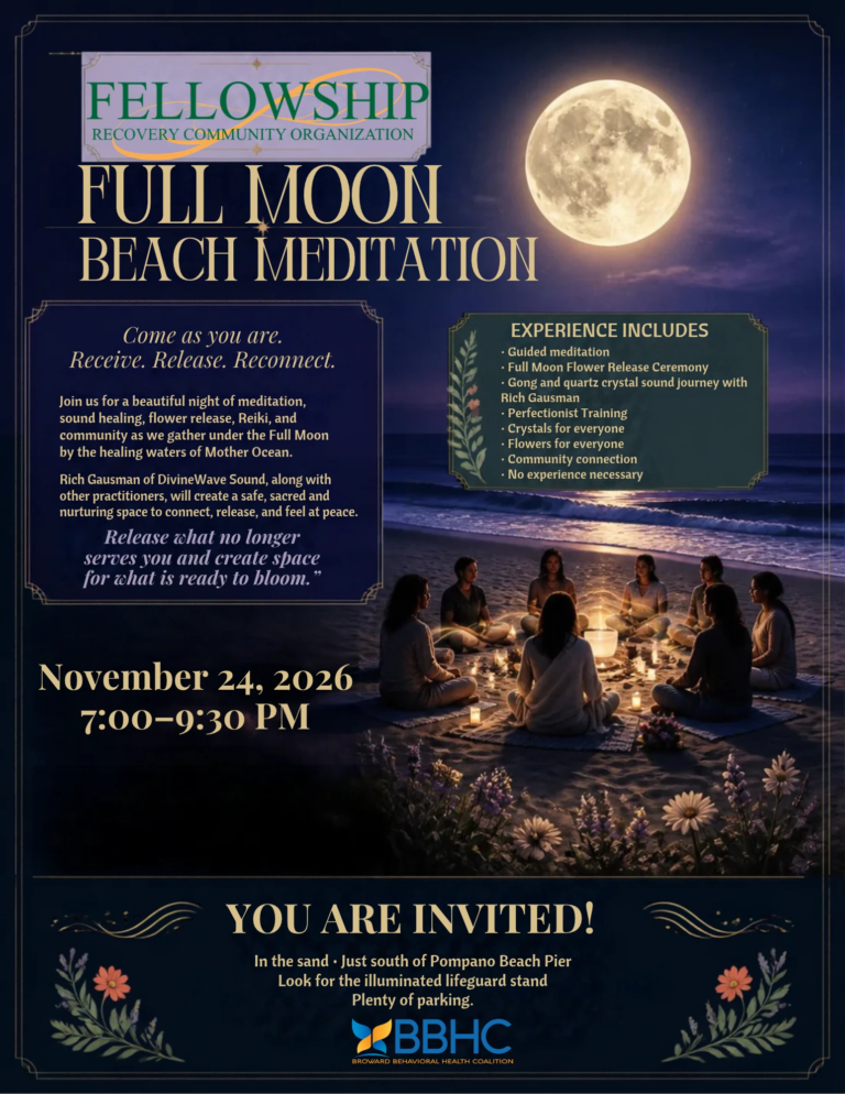 FRCO Full Moon Beach Meditation Flyer November 2026