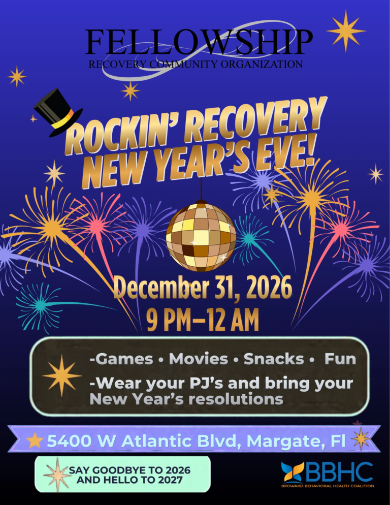 FRCO Rockin’ Recovery New Years Eve Flyer